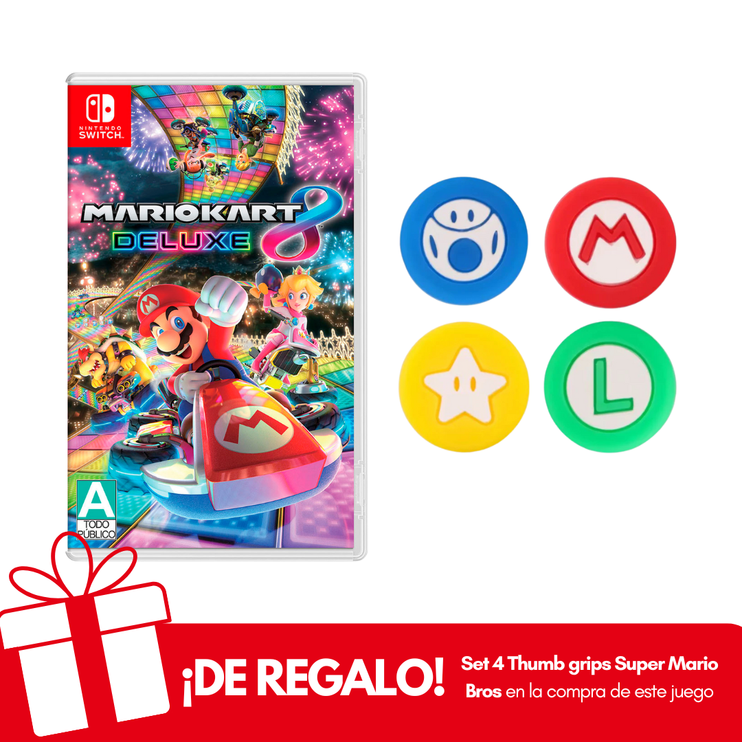 Mario Kart 8 Deluxe Nintendo Switch + Thumb Grips de Regalo