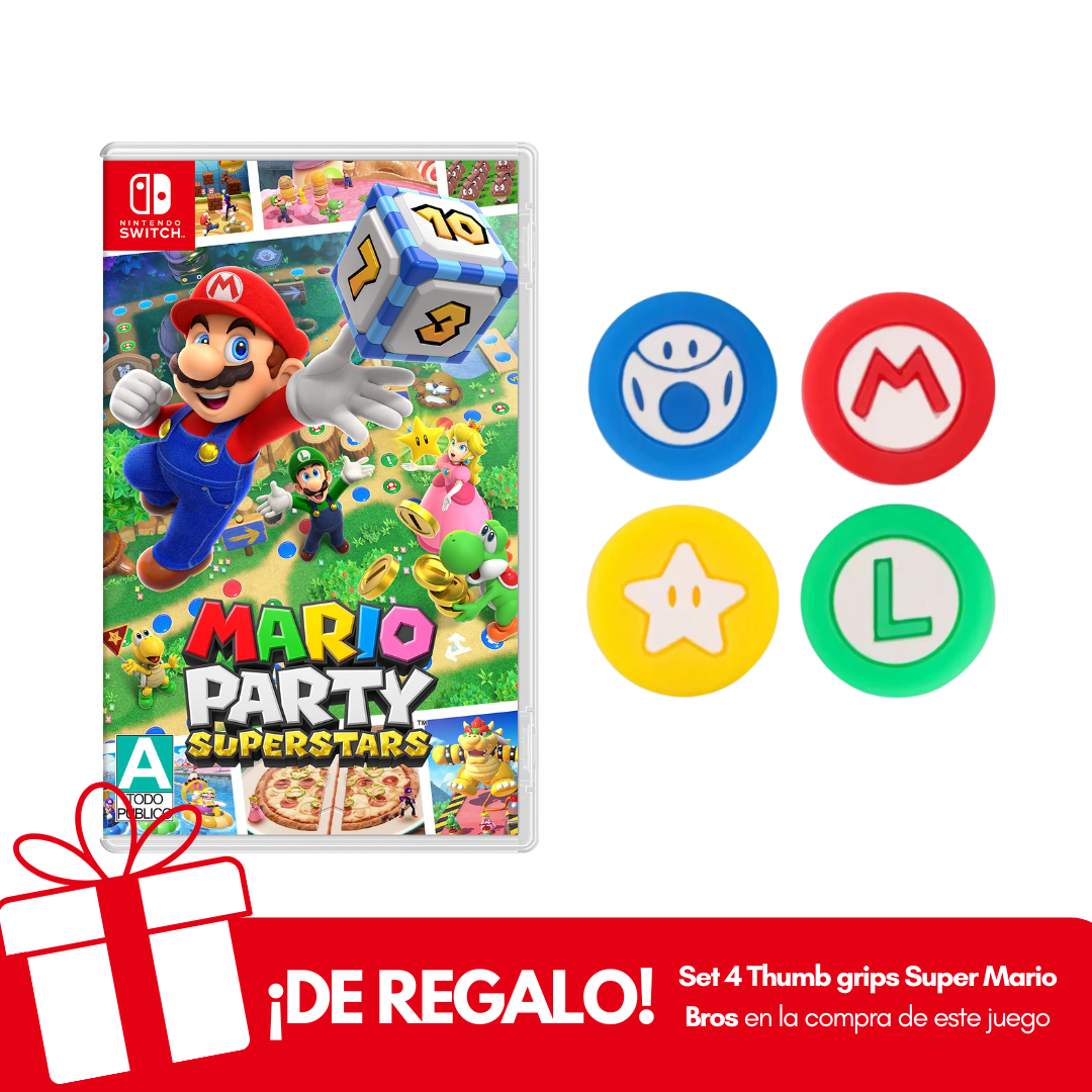 Mario Party Superstars Nintendo Switch + Thumb Grips de Regalo