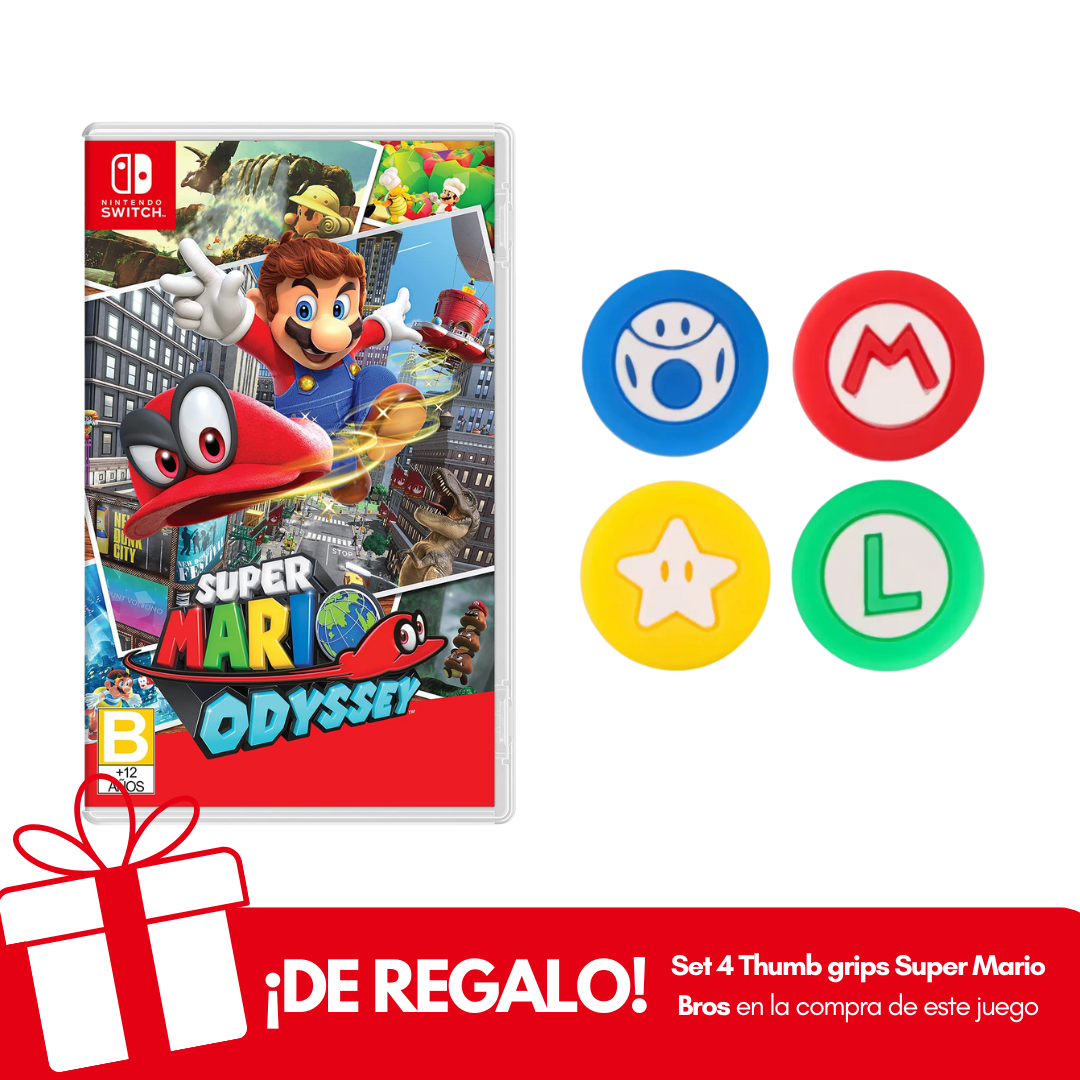 Super Mario Odyssey Nintendo Switch + Thumb Grips de Regalo