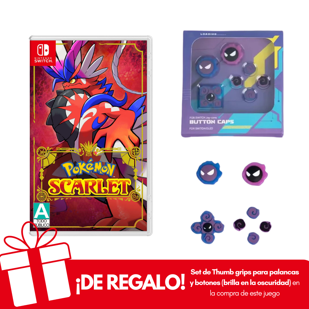 Pokemon Scarlet Nintendo Switch + Thumb Grips de Regalo