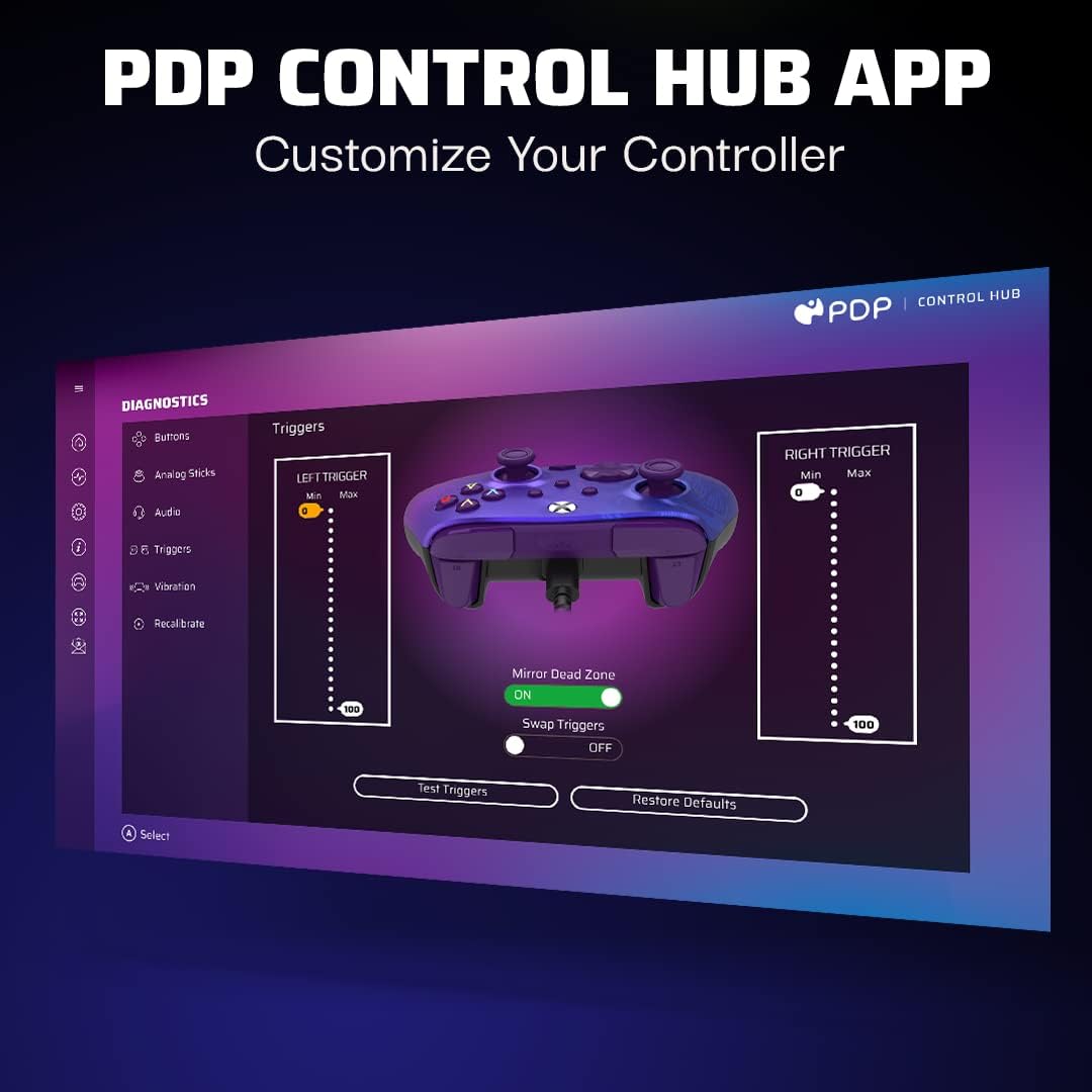 Control Alámbrico - PDP - Rematch Purple Fade - Xbox
