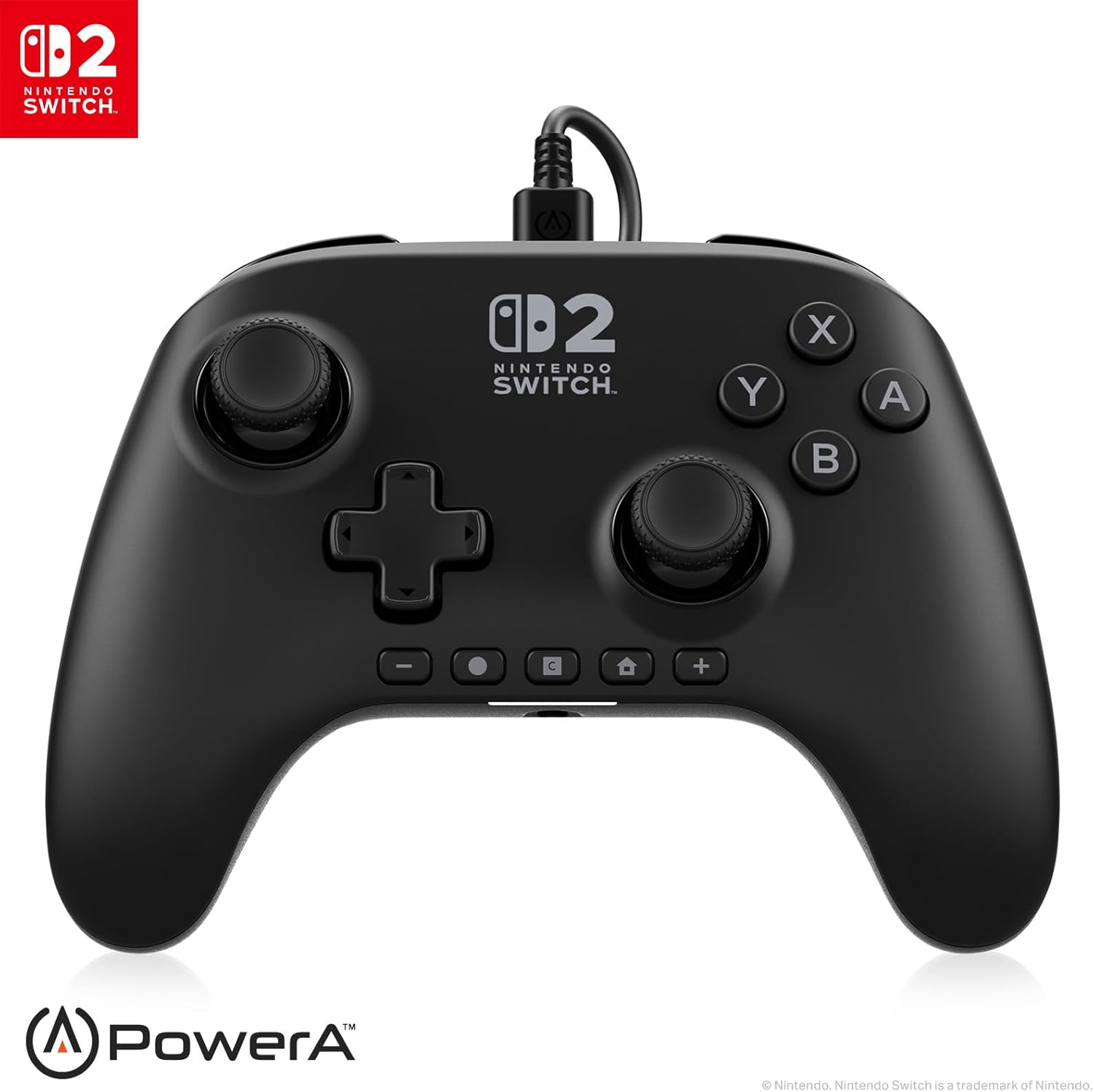 Control Alámbrico - Power A - Negro - Nintendo Switch 2