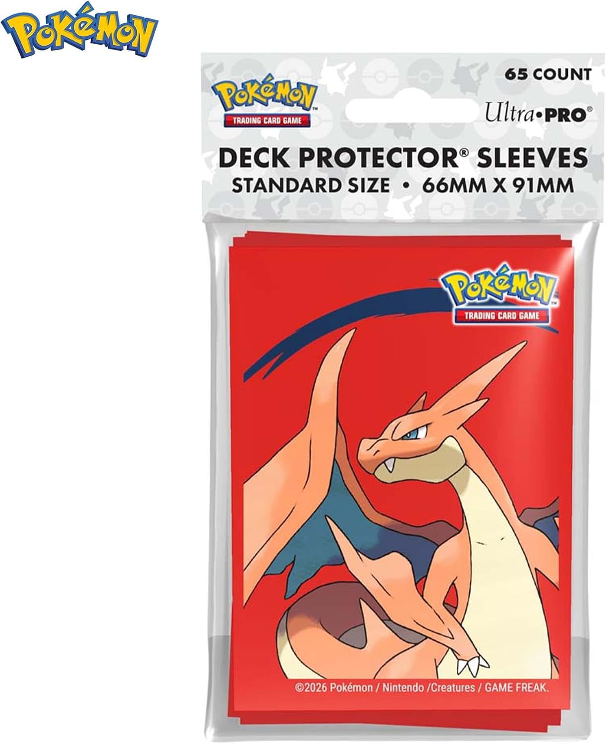 Ultra Pro: Mega Charizard Y 65ct Deck Protector Sleeves For Pokémon