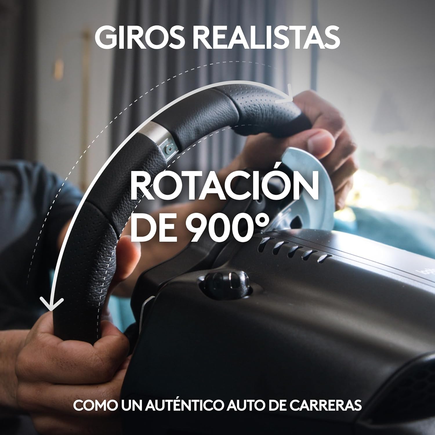 Logitech G920 Driving Force Volante de Carreras y Pedales Ajustables para Xbox Series X|S, Xbox One, PC, Color Negro