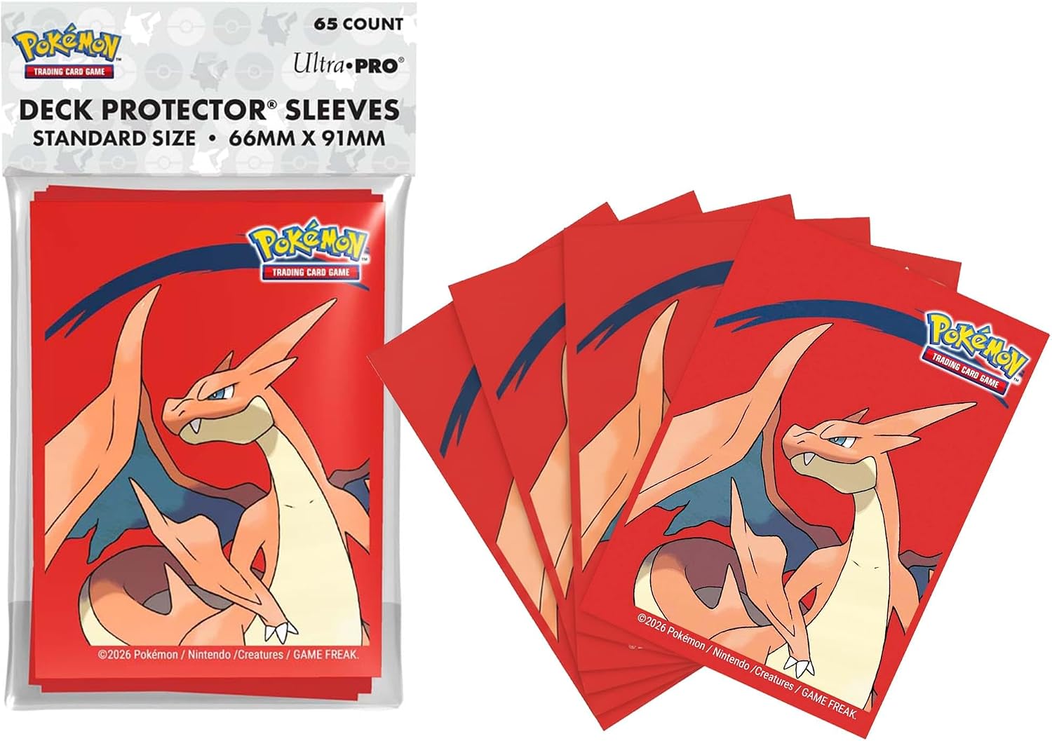 Ultra Pro: Mega Charizard Y 65ct Deck Protector Sleeves For Pokémon