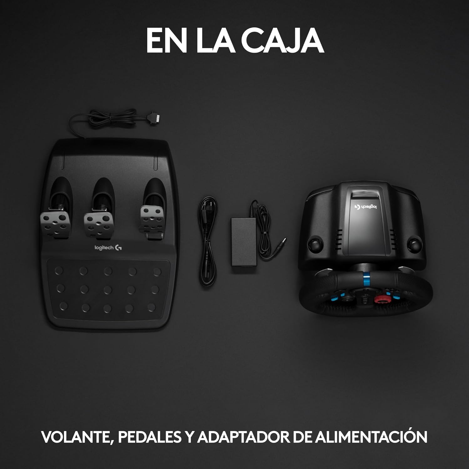 Logitech G29 Driving Force Volante de Carreras y Pedales, Force Feedback, Aluminio Anodizado, Palancas de cambio, Volante de Cuero, Pedales Ajustables, PS5, PS4, PS3 y PC - Negro