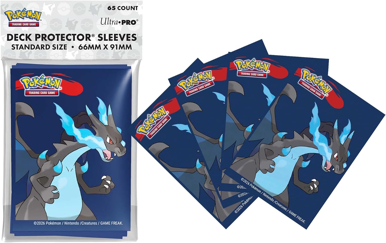 Ultra Pro - Mega Charizard X 65ct Deck Protector Sleeves For Pokémon