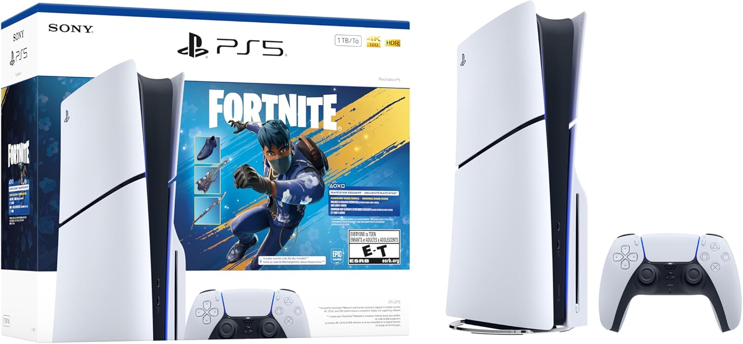 Consola PS5 Slim 1 TB Edición Fortnite Flowering Chaos Bundle