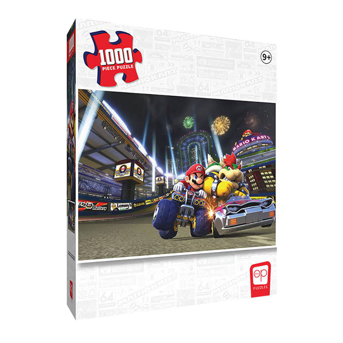 Rompecabezas - 1000 Piezas - Super Mario Bros - Mario Kart Light Up The Night- USAopoly