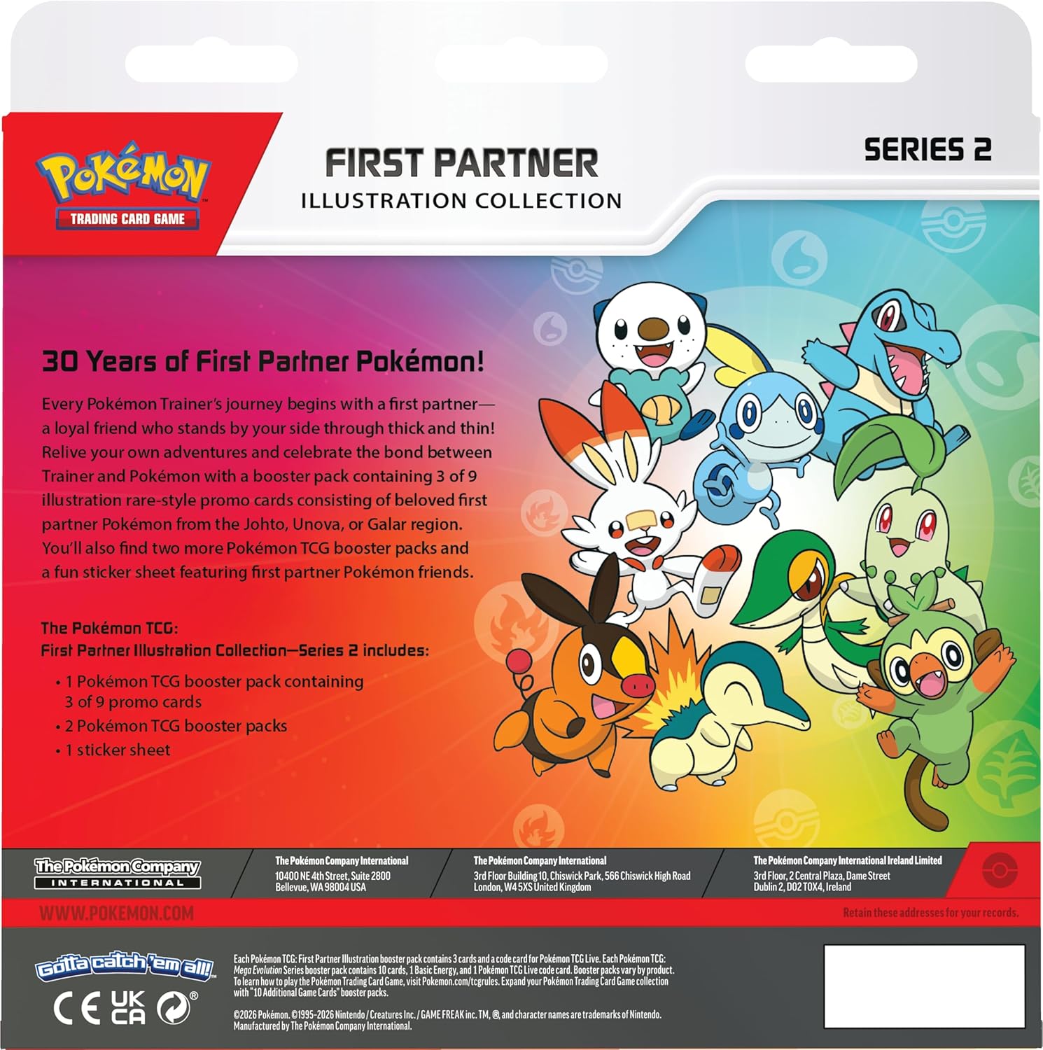 Pokémon TCG: First Partner 2 Illustration Collection PIEZA - Inglés