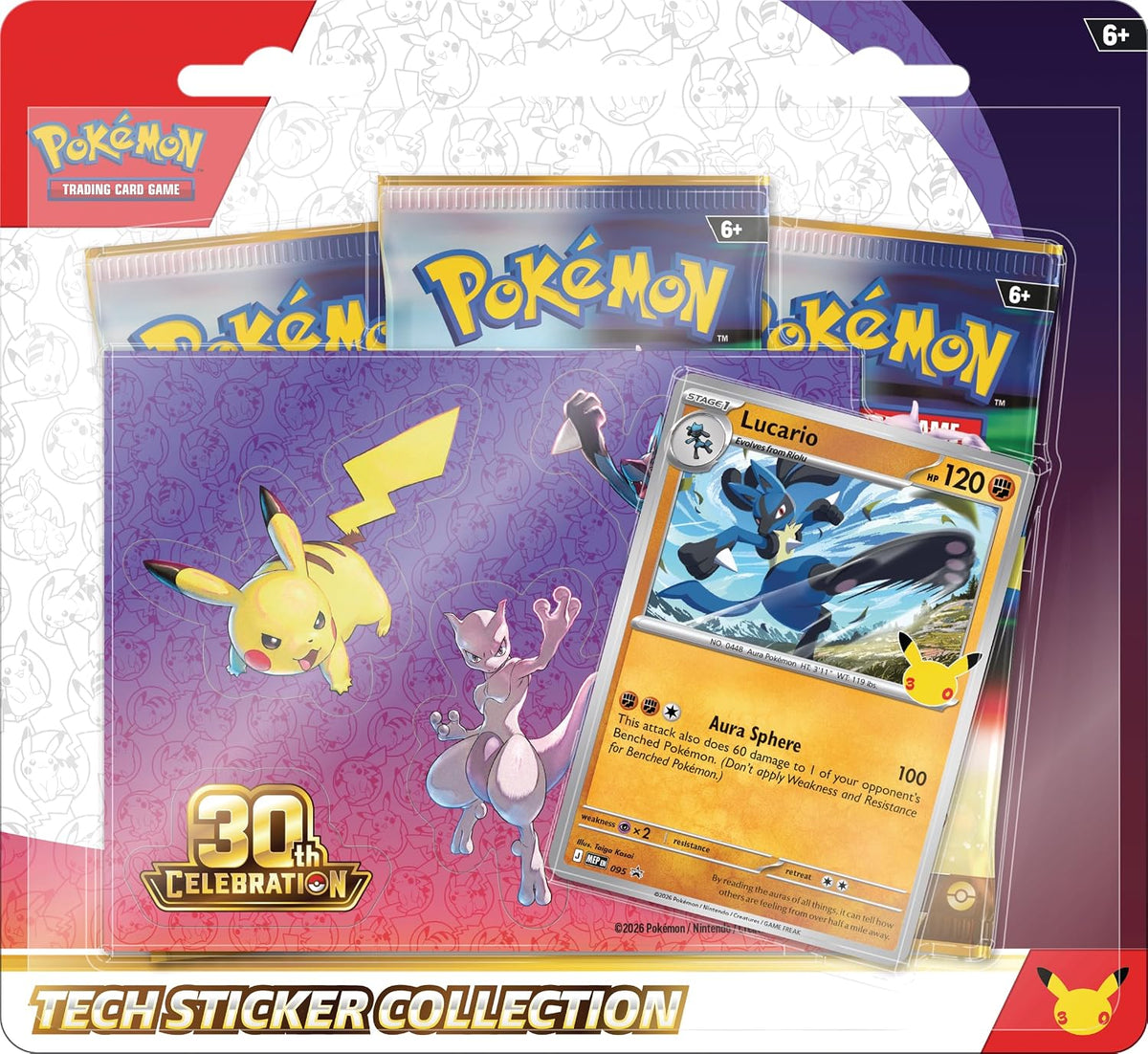Pokémon TCG: 30th Anniversary Celebration Tech Sticker Collection - Español