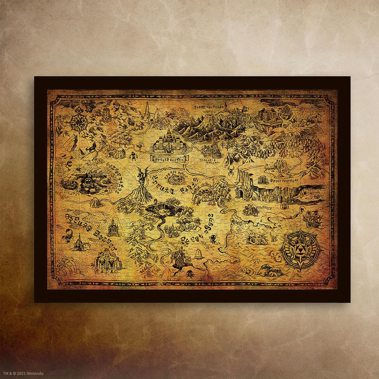 Rompecabezas - 1000 Piezas -The Legend Of Zelda: Hyrule Map - USAopoly