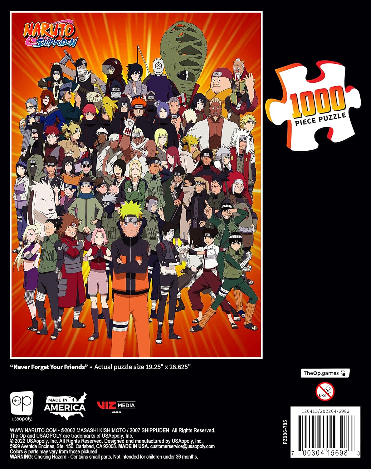 Rompecabezas - 1000 Piezas - Naruto: Never Forget Your Friends - USAopoly