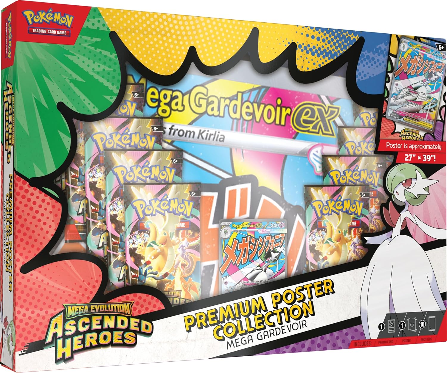 Pokémon TCG: Mega Evolution ME02.5 - Ascended Heroes Premium Poster Collection - Mega Gardevoir (Español)