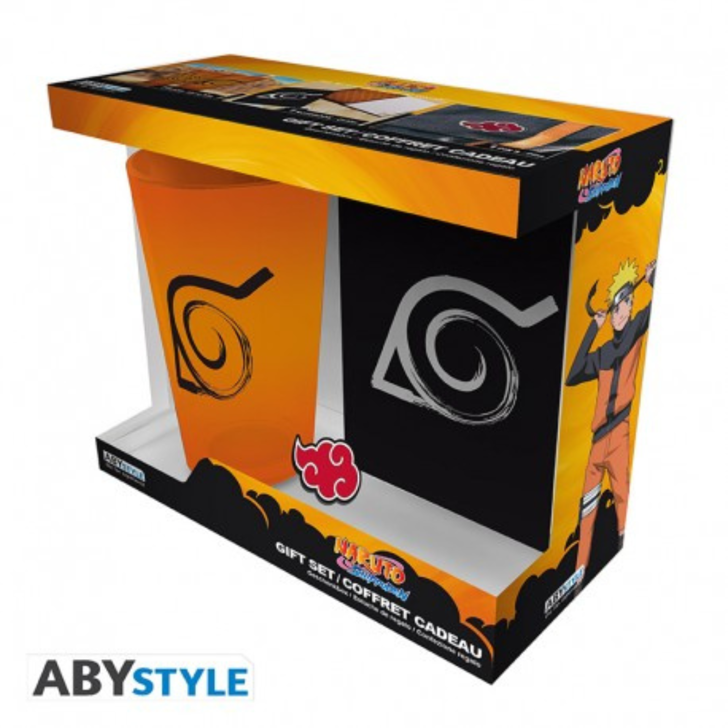Abystyle Naruto Shippuden - Vaso XXL + Pin + Libreta Pocket "Konoha"