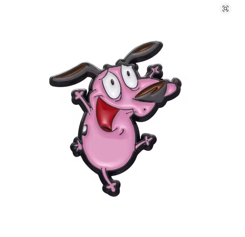 Pin Esmaltado - Coraje El Perro Cobarde (Precio Por Pieza)