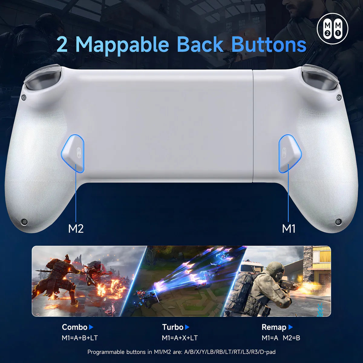 Control para Celular Easysmx M15 Android y Iphone 15/16 con Botones Mecánicos Joysticks con Efecto Hall Plug and Play Compatible con Xbox Gamepass