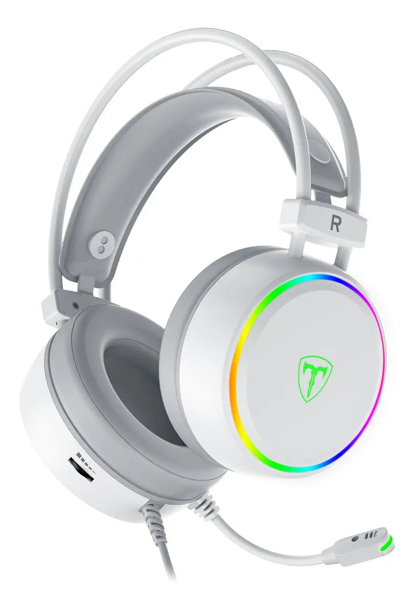 Auriculares Gamer T-Dagger Sona Blancos 7.1 RGB USB con Micrófono Flexible