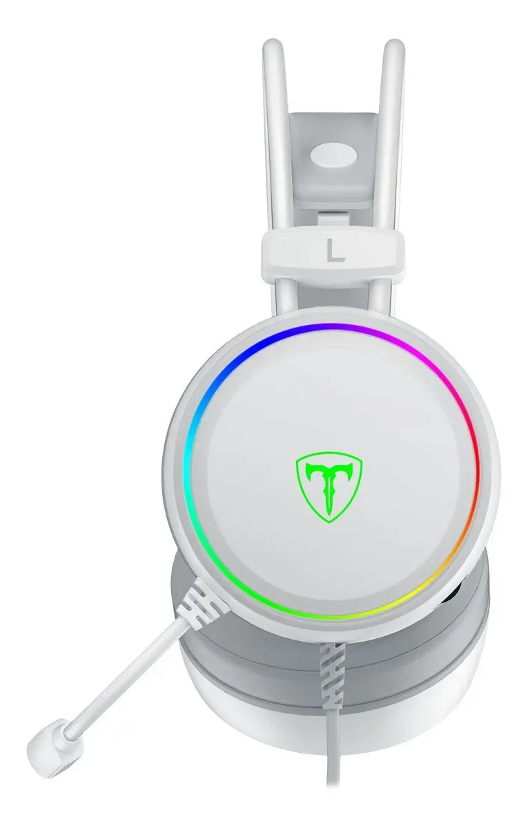 Auriculares Gamer T-Dagger Sona Blancos 7.1 RGB USB con Micrófono Flexible