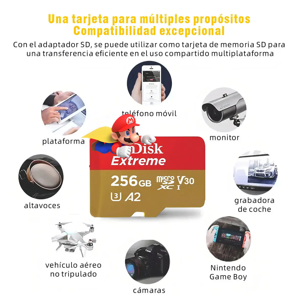Memoria Micro SDXC-UHS 256 GB - Sandisk
