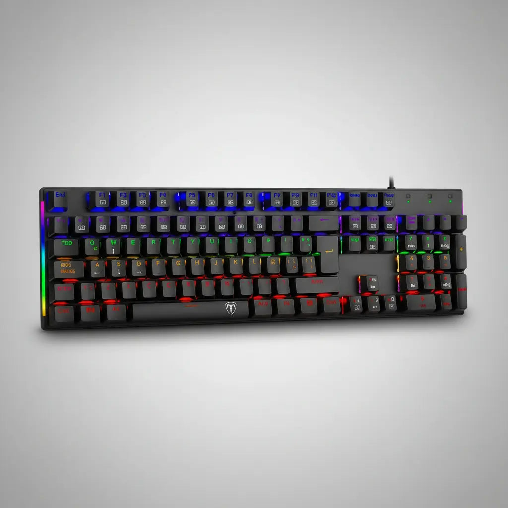 Teclado Gamer Mecanico TGK-310 T-dagger Naxos Rainbow Outemu Red