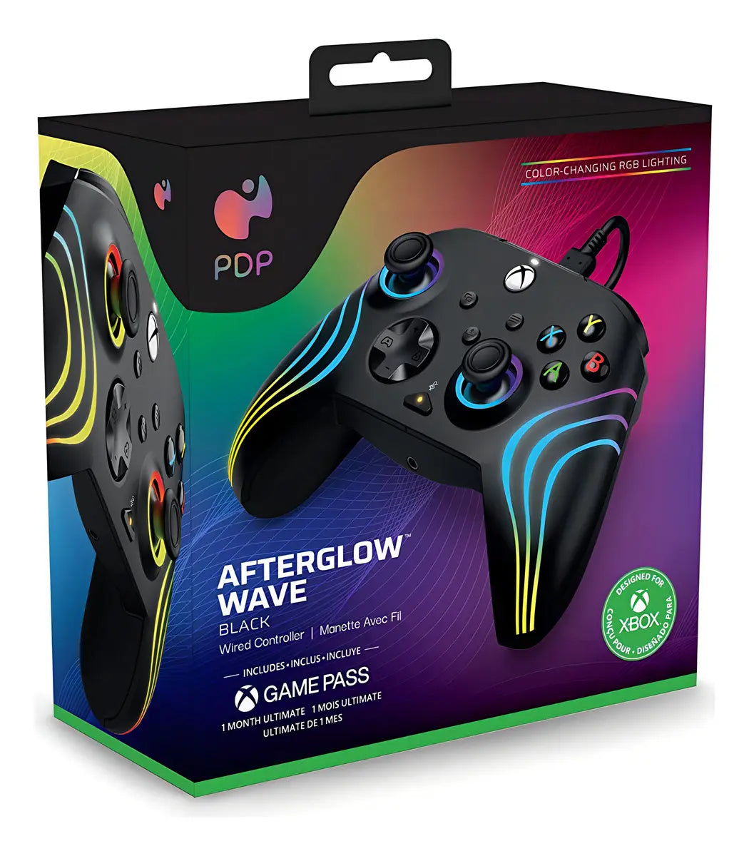 Control Alámbrico - Afterglow Wave RGB - PDP - Xbox One/Xbos Series