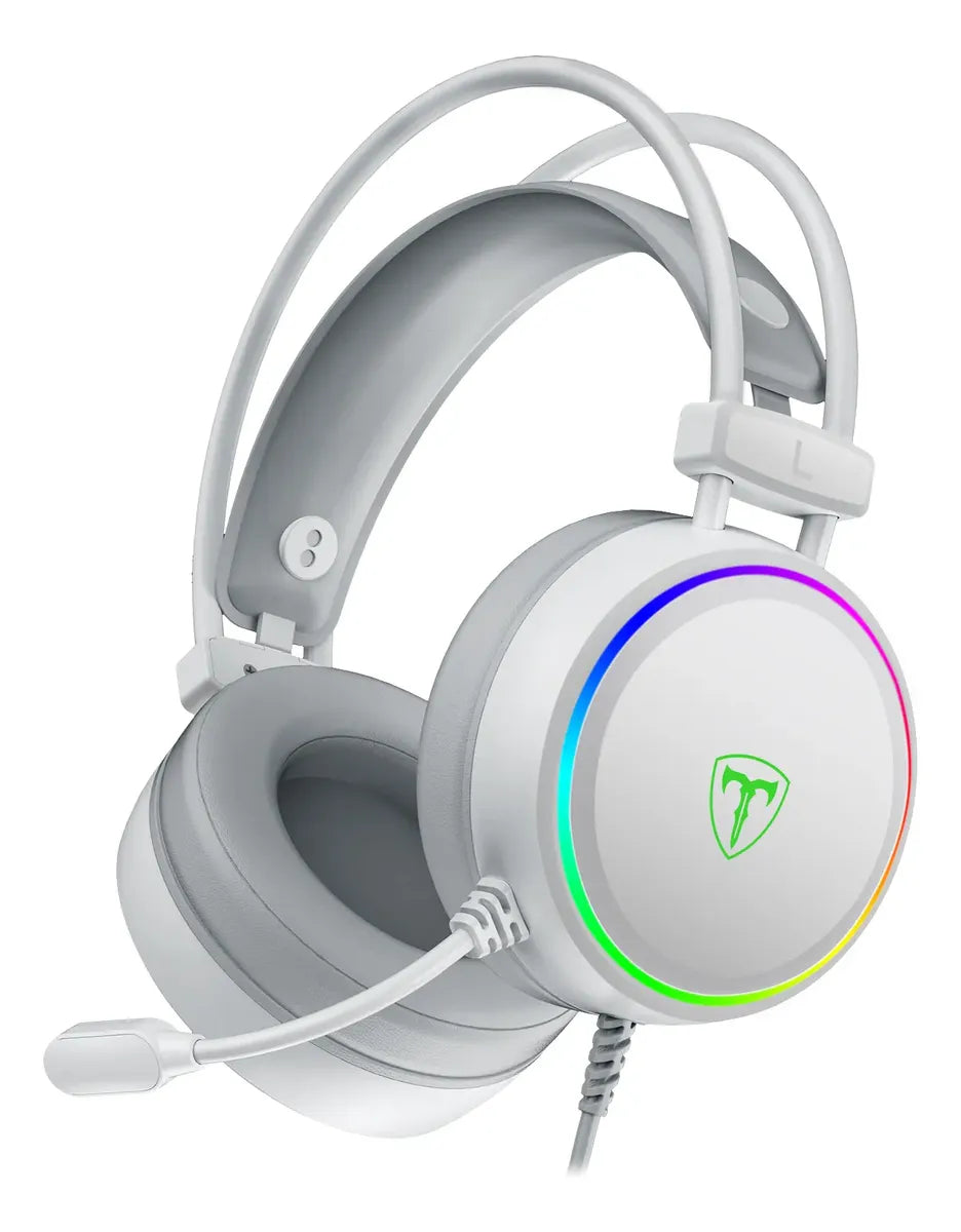 Auriculares Gamer T-Dagger Sona Blancos 7.1 RGB USB con Micrófono Flexible
