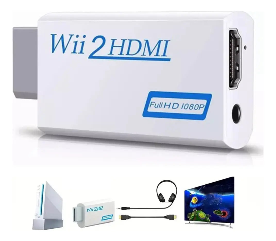 Adaptador Wii Conectar Hdmi 1080p Convertidor Audio Y Vídeo - Nintendo WII
