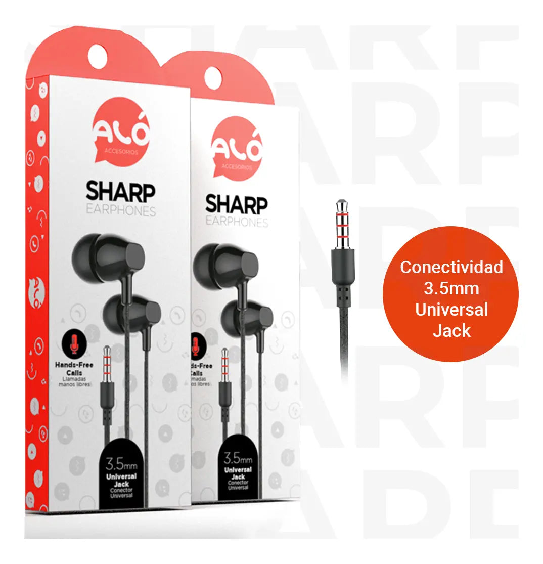 Audífonos Alámbricos - Sharp - Color Negro - ALÓ