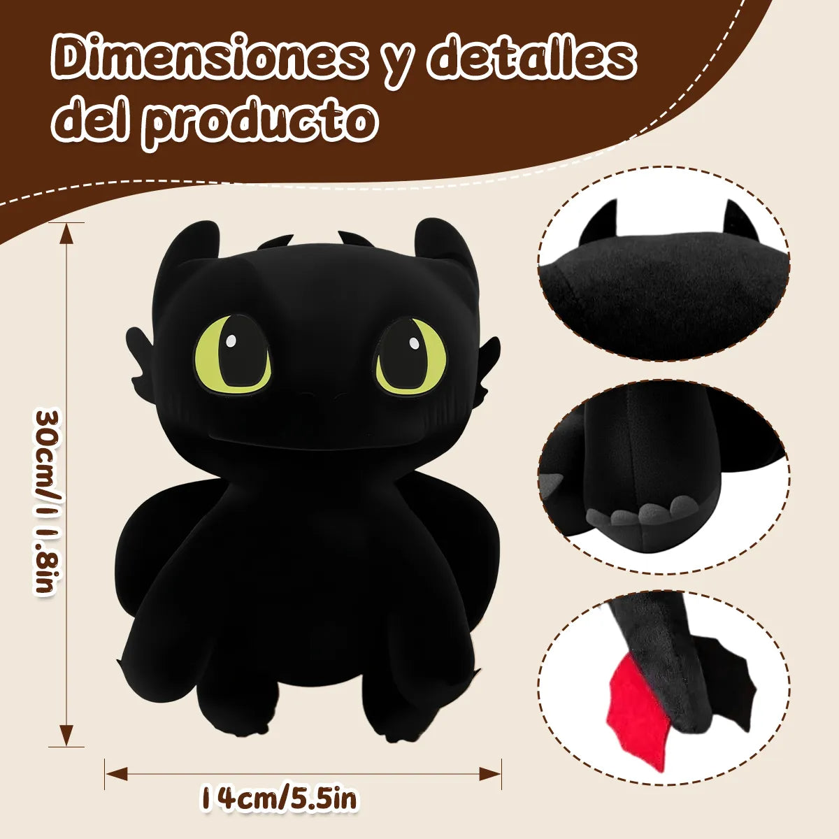 Peluche Como Entrenar a Tu Dragon - Chimuelo (30 cm)