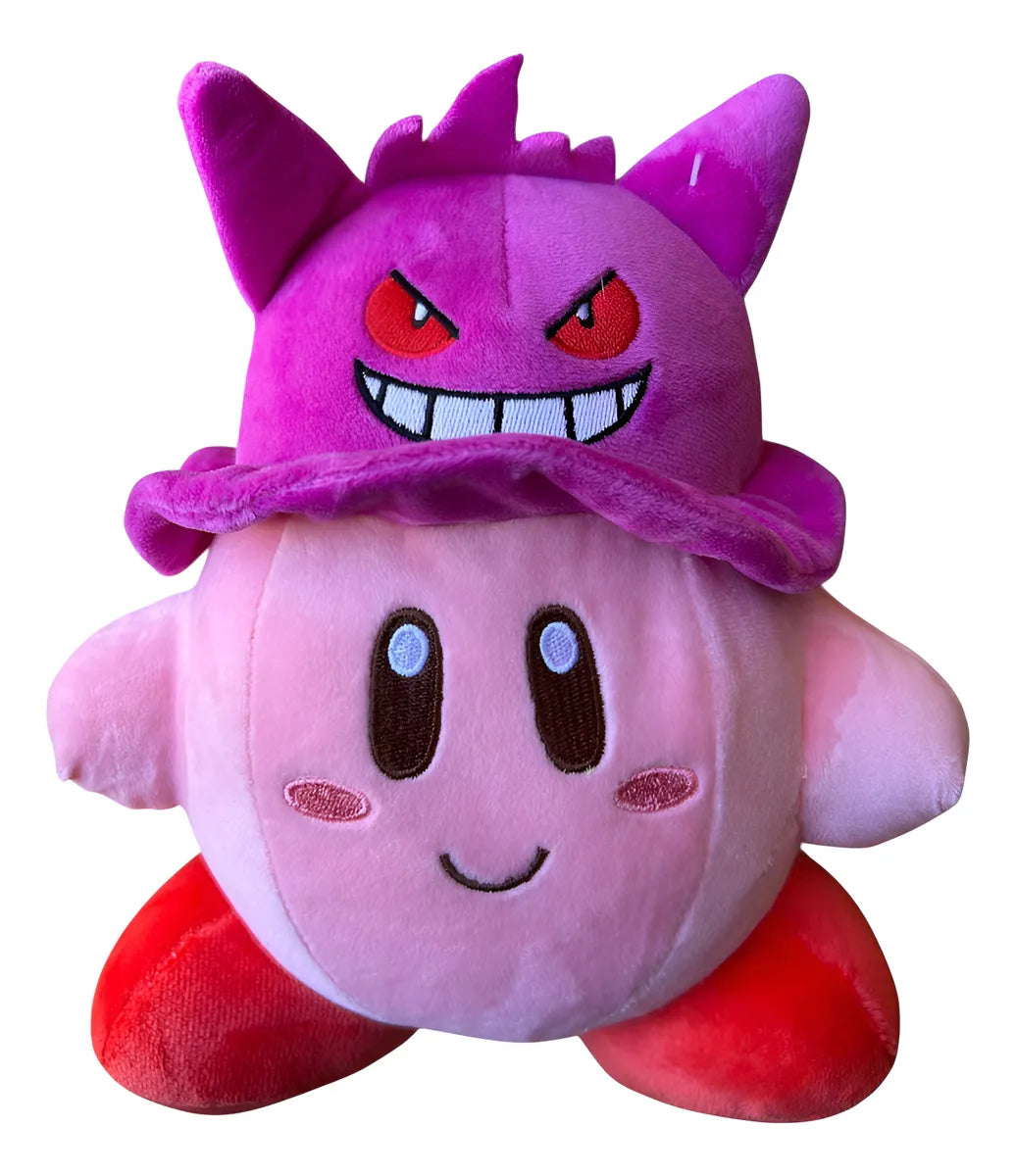 Peluche Kirby con Gorro de Gengar (23 cm)