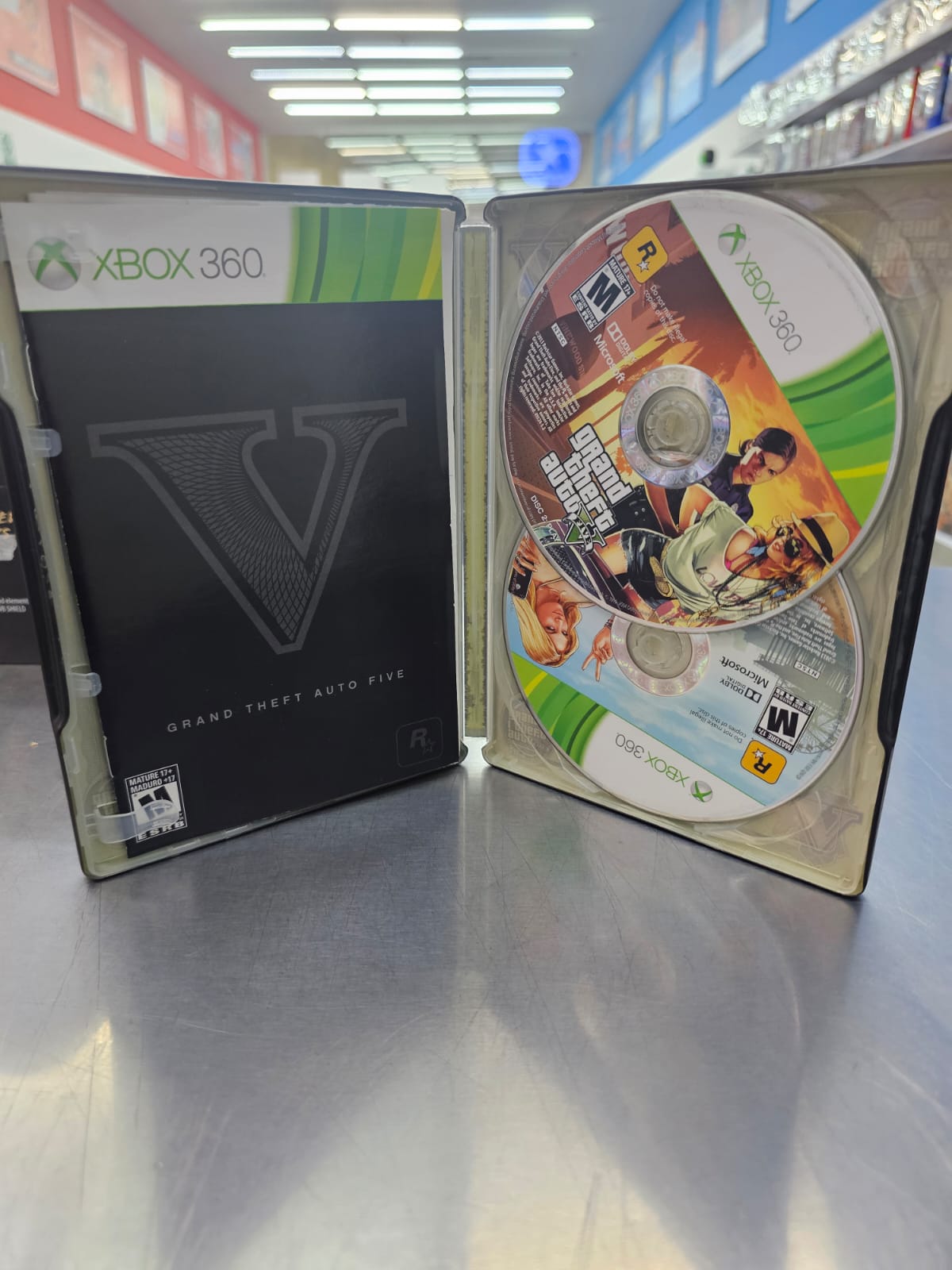 Grand Theft Auto V Steelbook Xbox 360 Usado