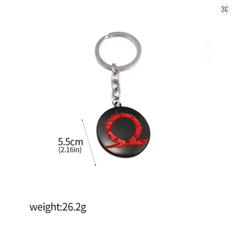 Llavero - God Of War - Logo Rojo Y Negro
