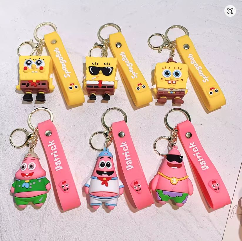 Llavero - Bob Esponja - Bob Esponja Y Patricio - Varios Modelos - Precio Por Pieza