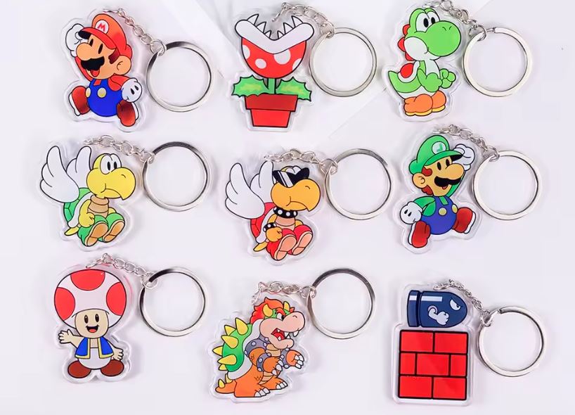 Llavero Acrílico Super Mario Bros Varios Diseños