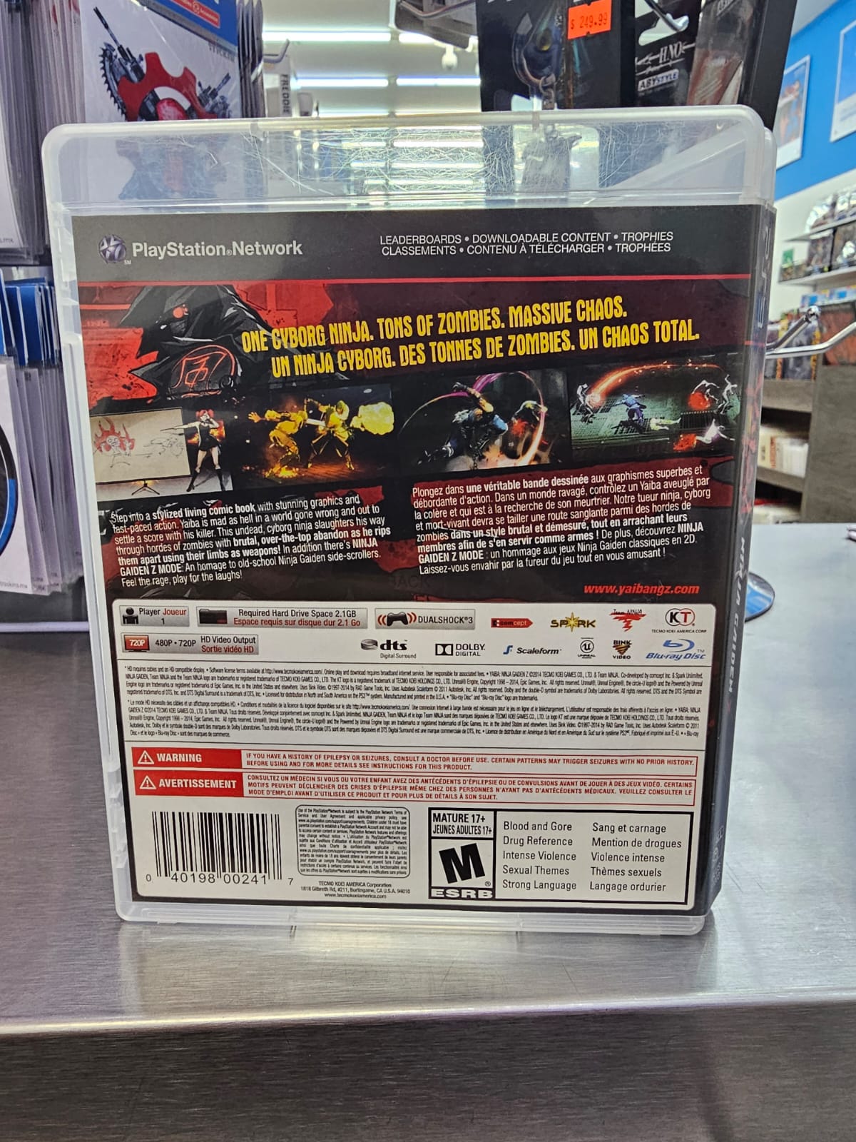 Ninja Gaiden Z Yaiba PS3 Usado