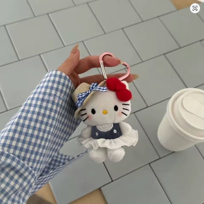 Peluche Llavero - Hello Kitty con Sombrero - 8 cm
