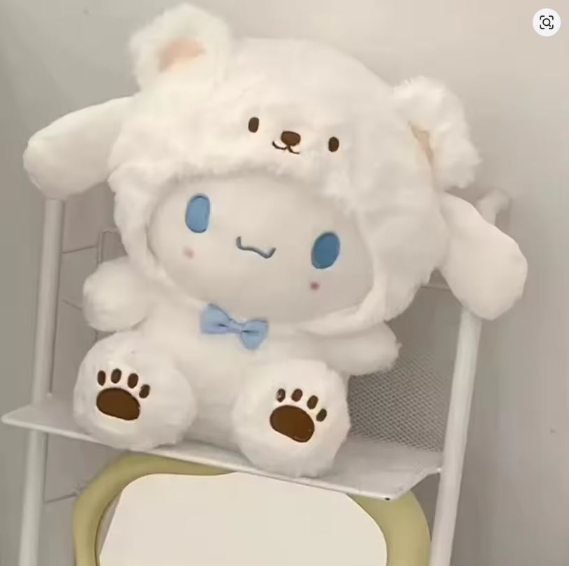 Peluche - Hello Kitty And Friends - Cinamoroll Con Disfraz De Oso - 25 cm