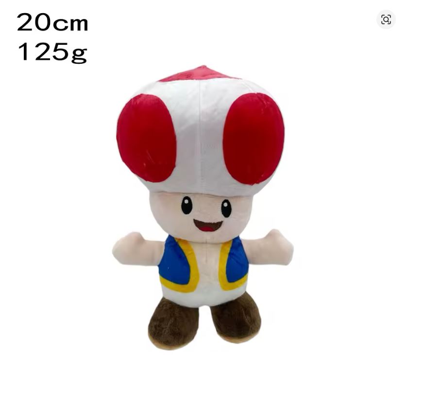 Peluche - Super Mario Bros - Toad - 20 cm