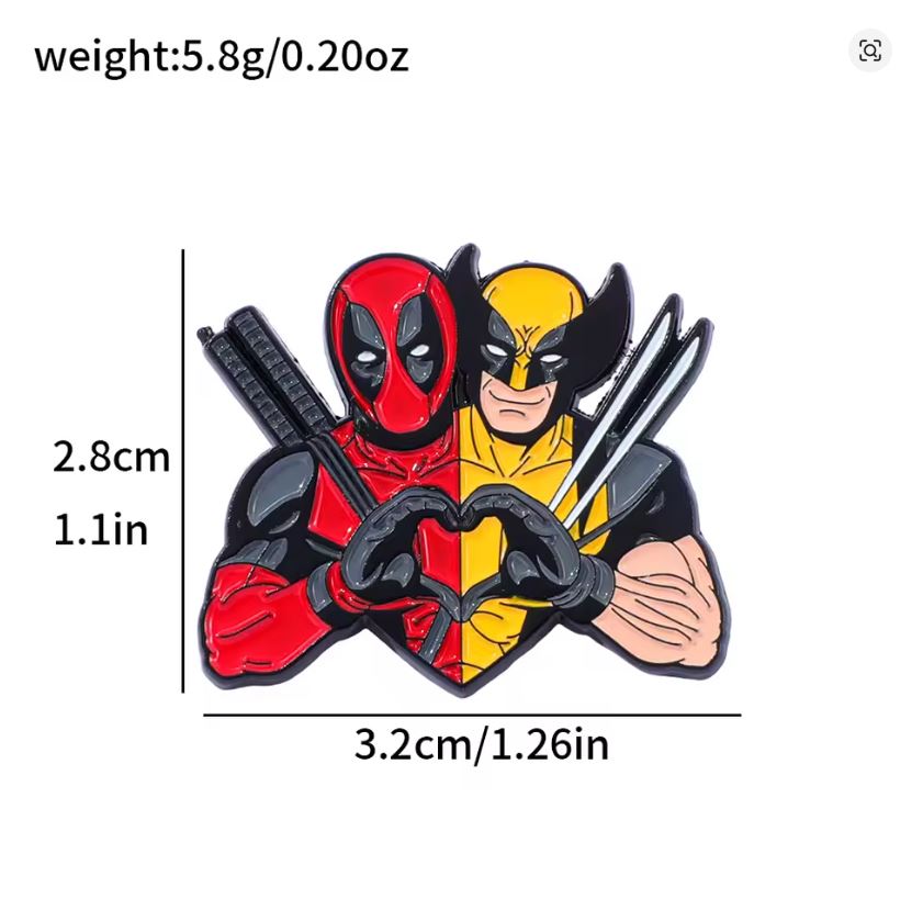 Pin Esmaltado - Deadpool Y Wolverine - Love