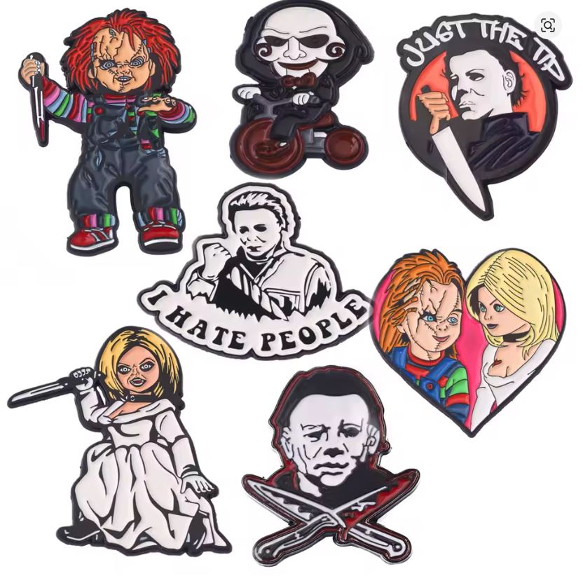 Pin Esmaltado - Peliculas de Terror - Precio por una Pieza