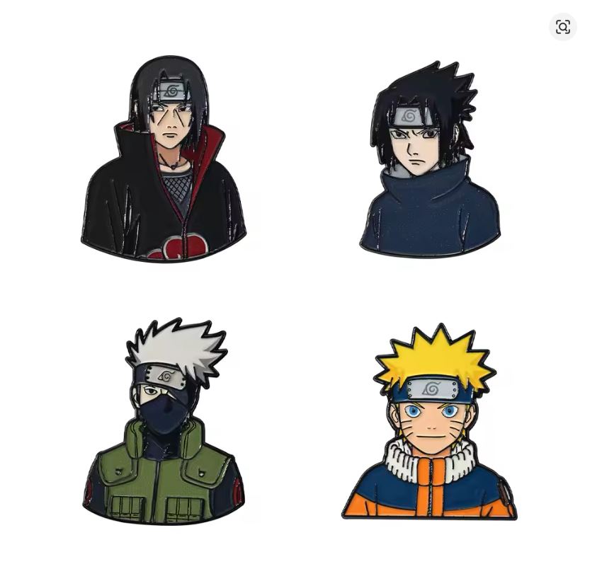 Pin Esmaltado - Naruto Shippuden - Varios Diseños - Precio Por Pieza