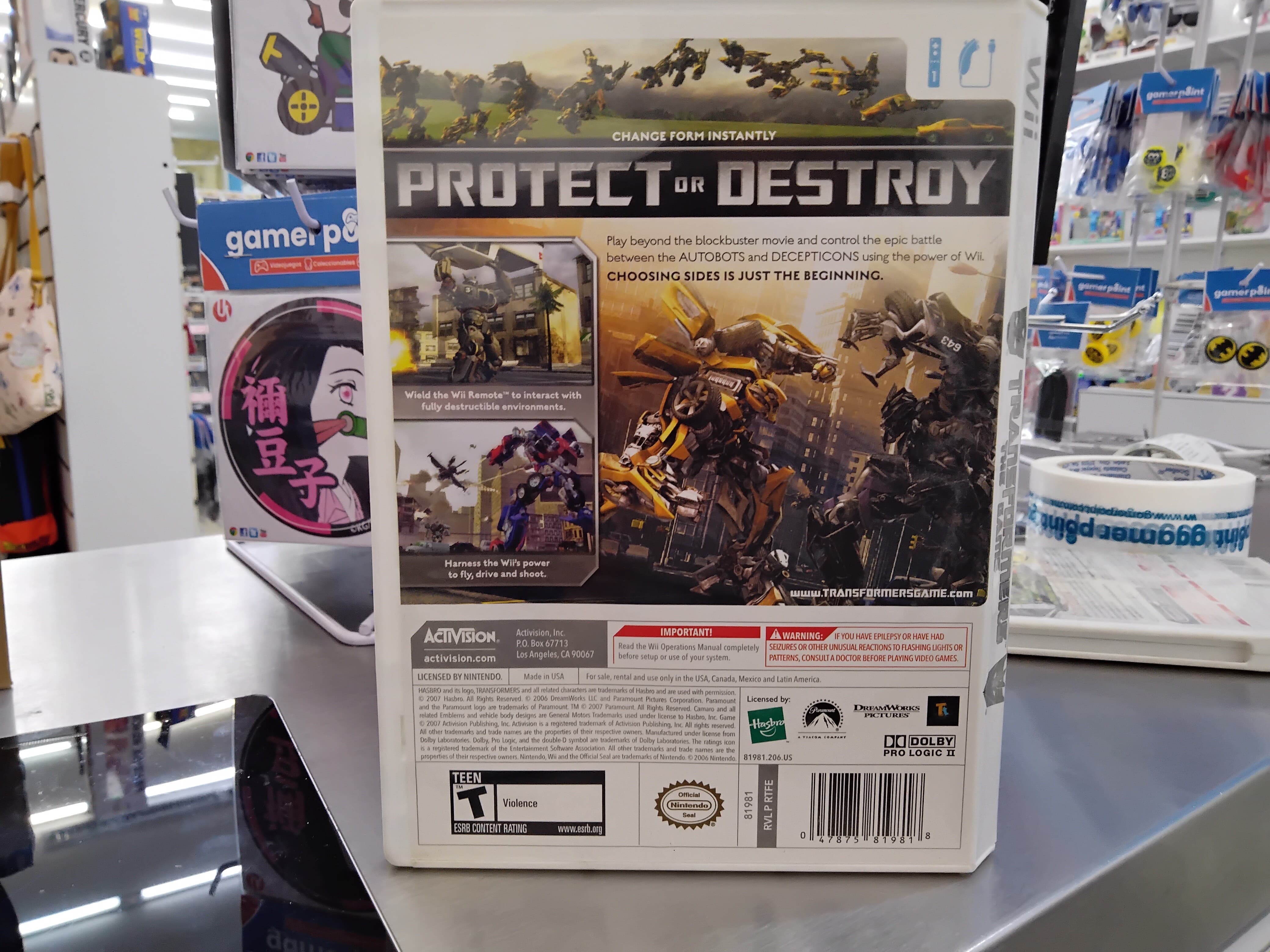 Transformers The Game Wii Usado