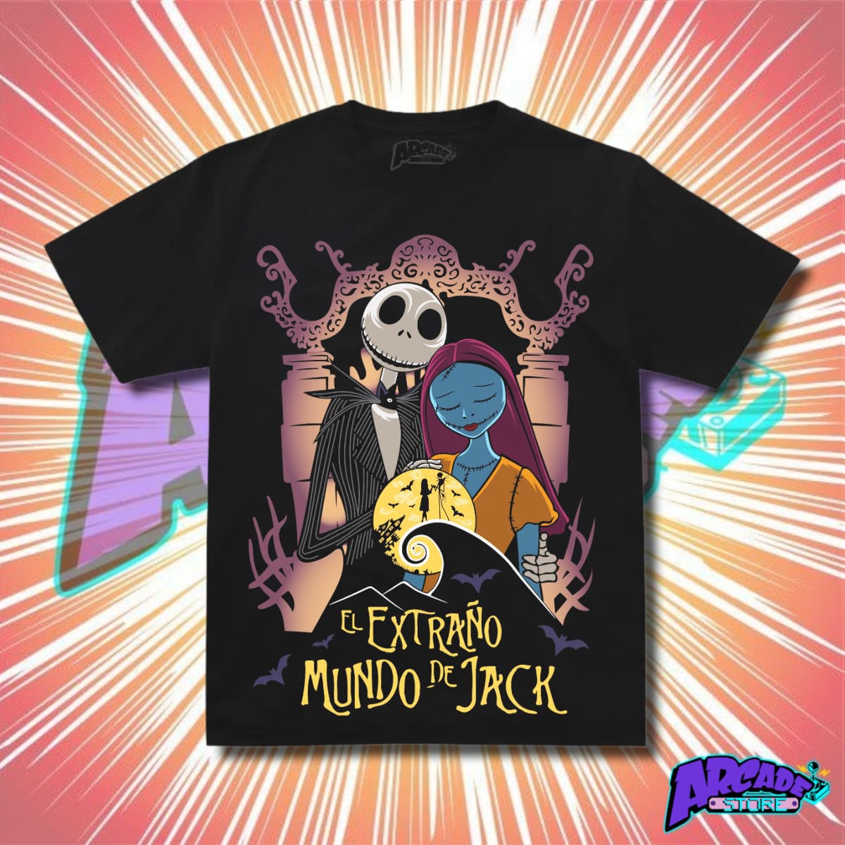 Playera - Arcade - El Extraño Mundo De Jack 02 - Jack & Sally