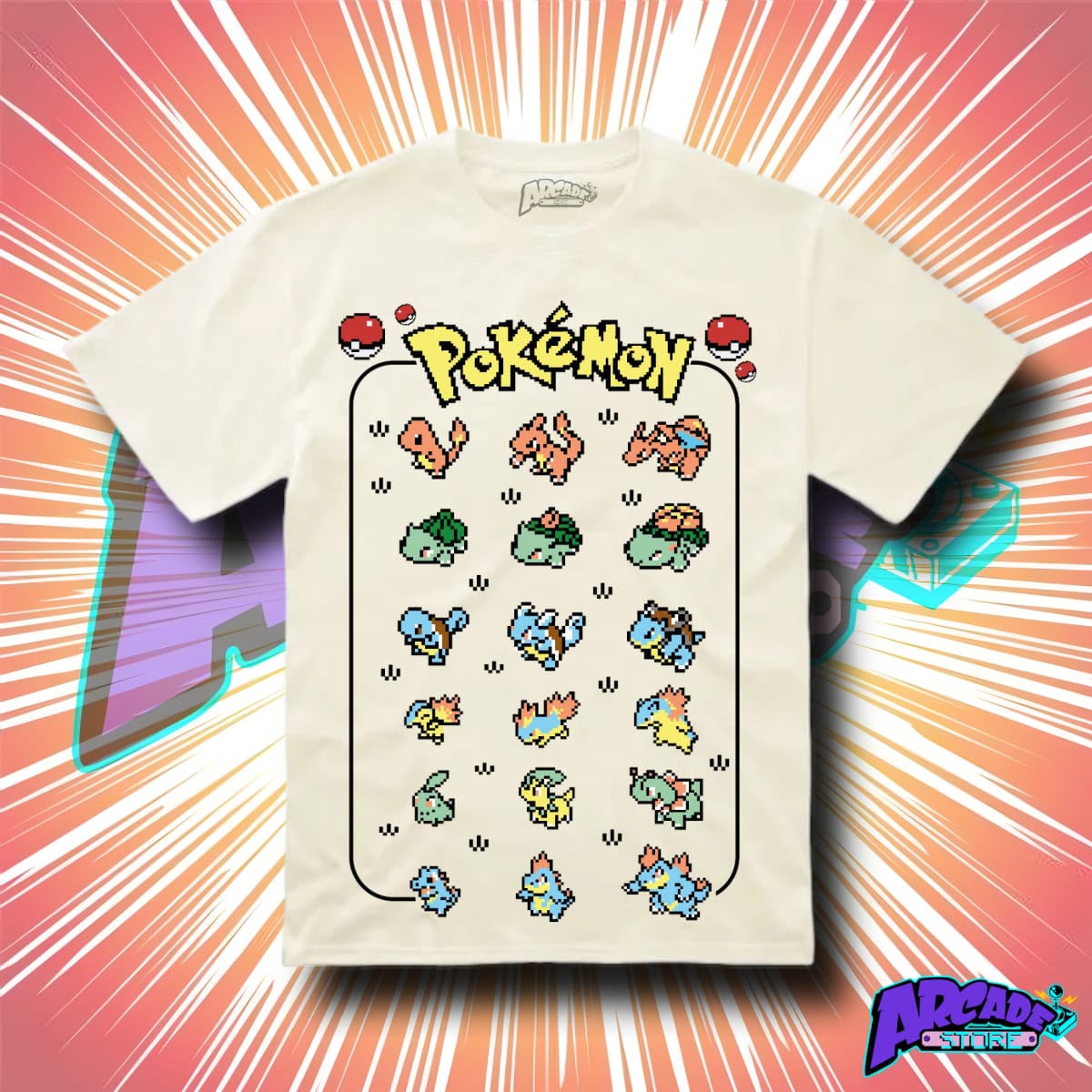Playera - Arcade - Pokémon 13 - Evoluciones Game Boy