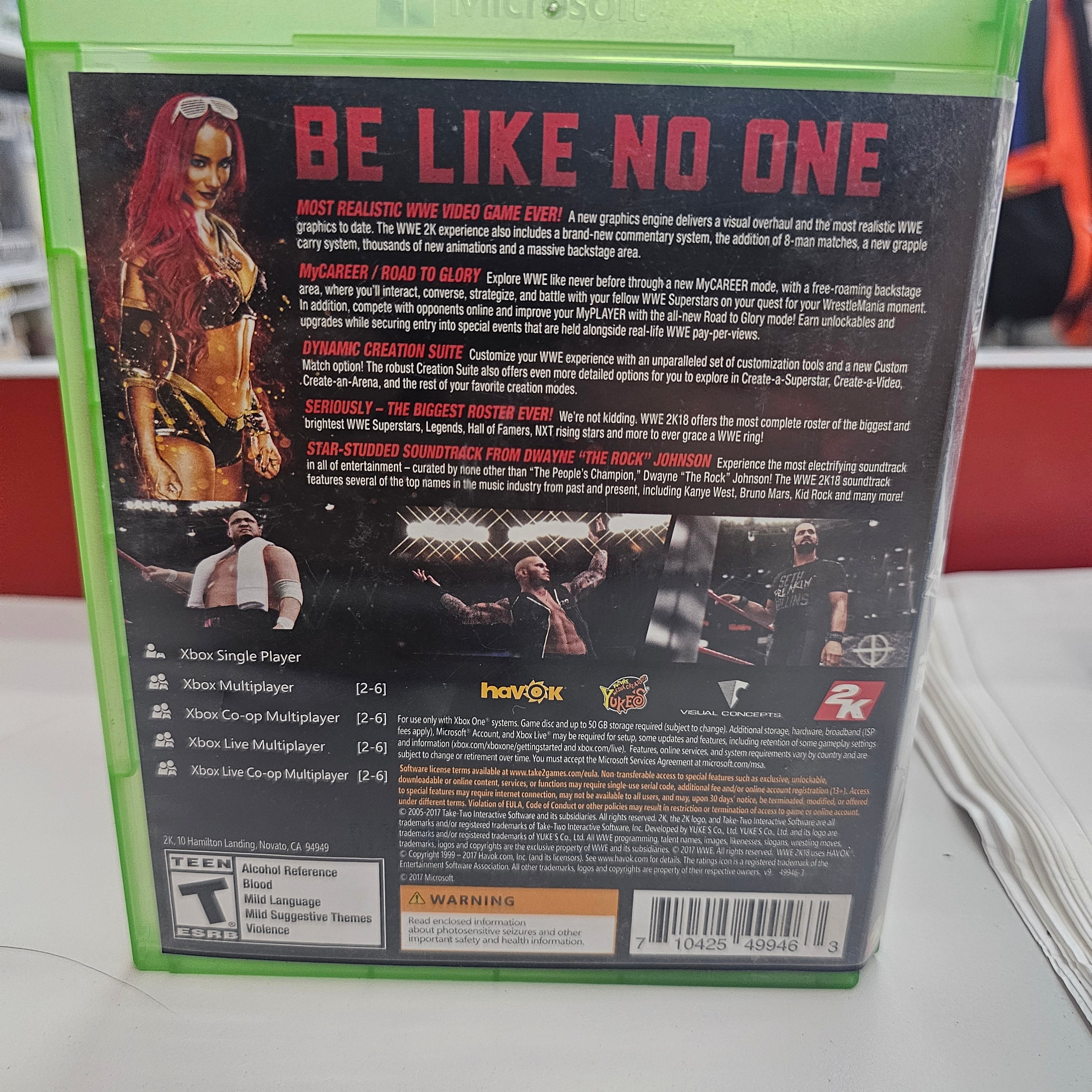 WWE 2K18 Xbox one Usado