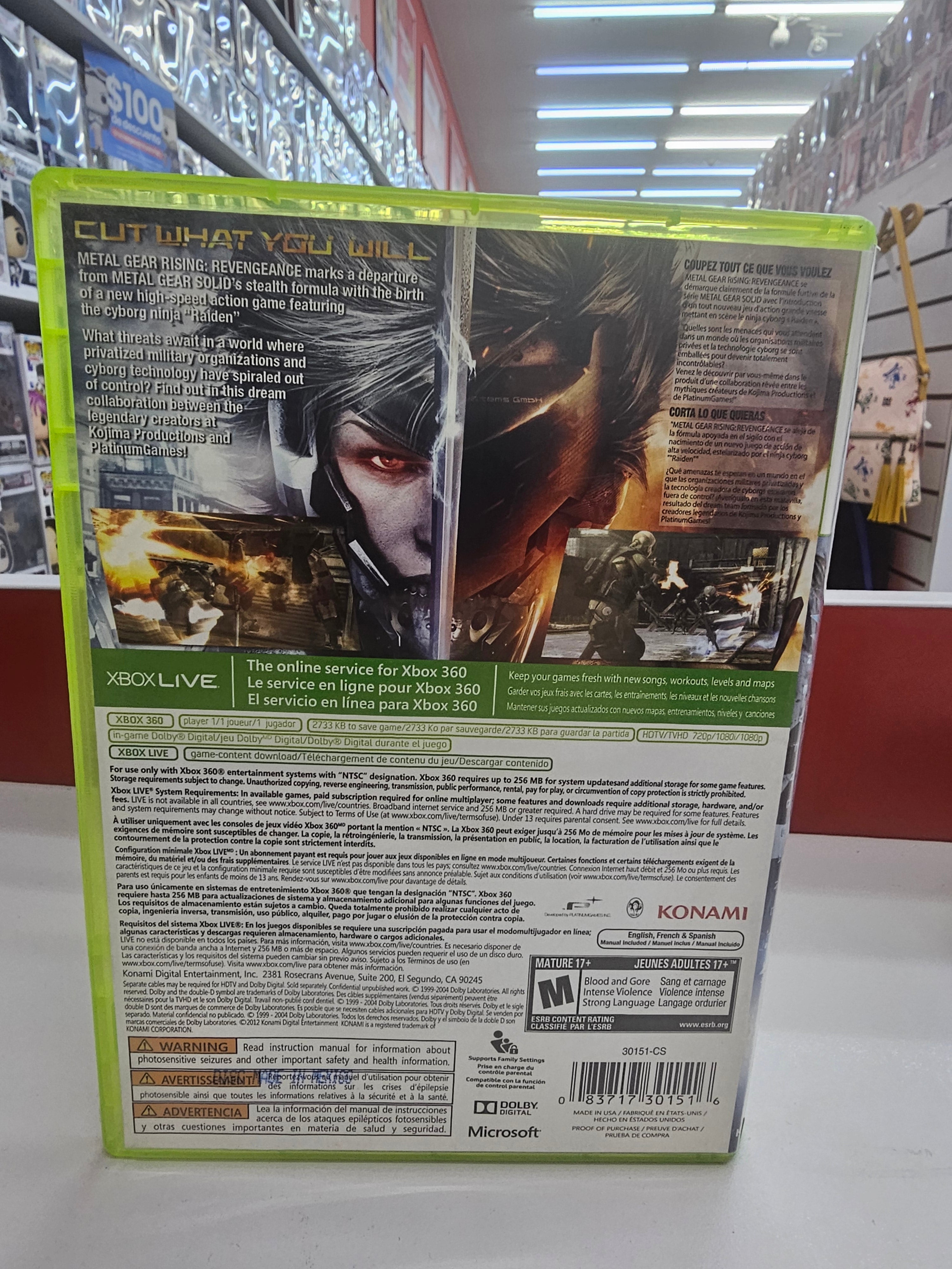 Metal Gear Rising Xbox 360 Usado