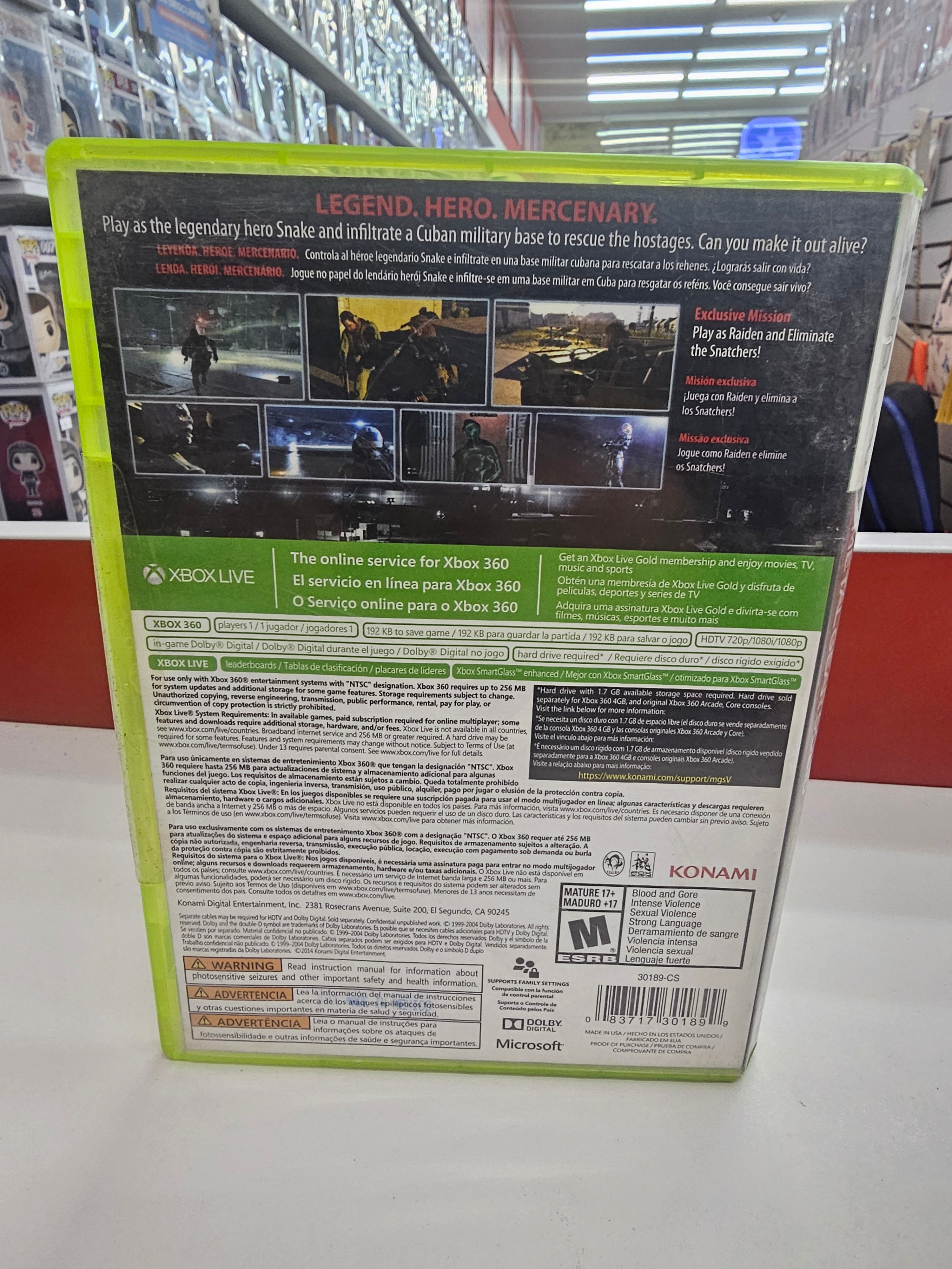 Metal Gear Solid V Ground Zeroes Xbox 360 Usado