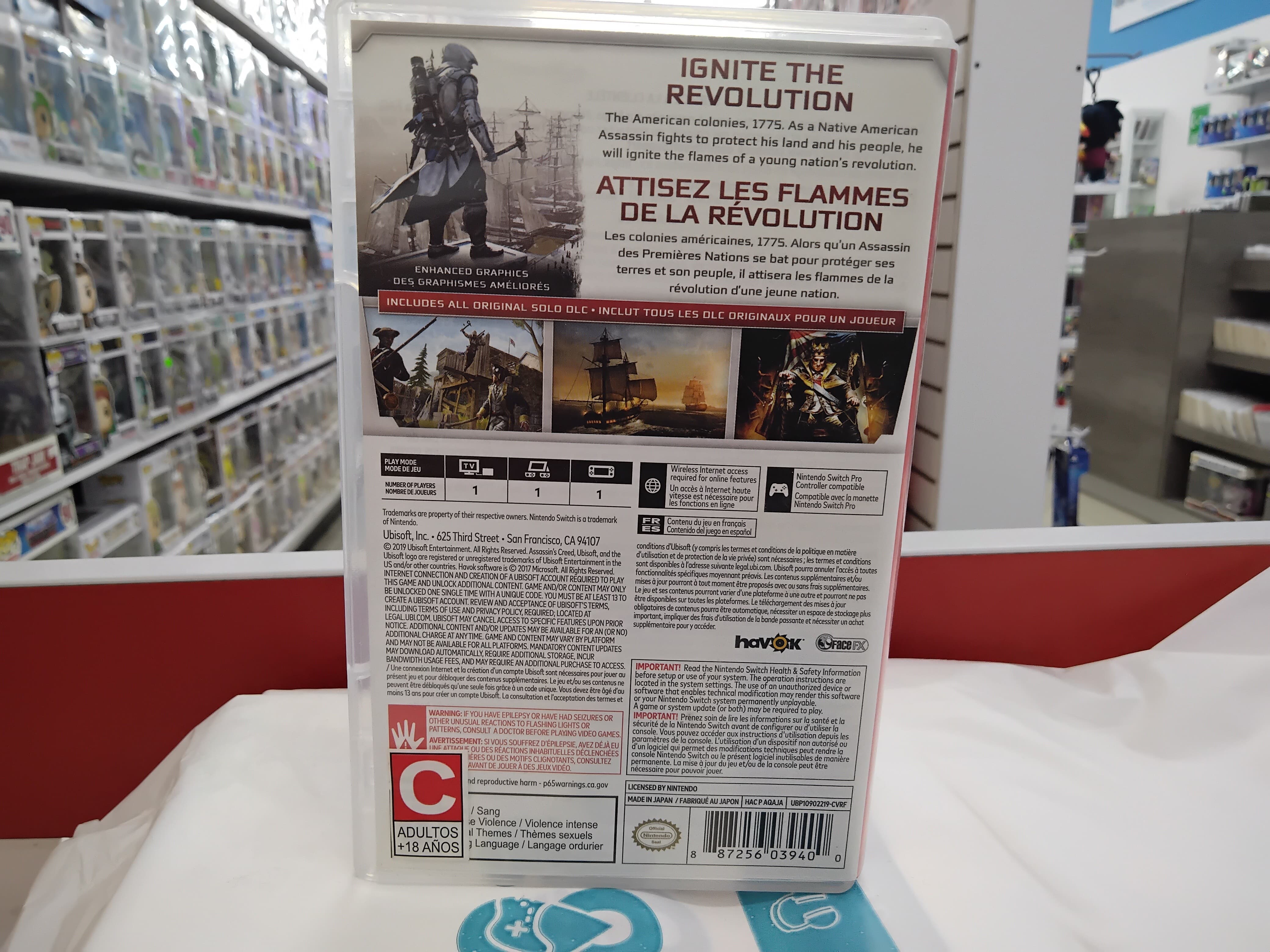 Assassins Creed III Remastered Nintendo Switch Usado
