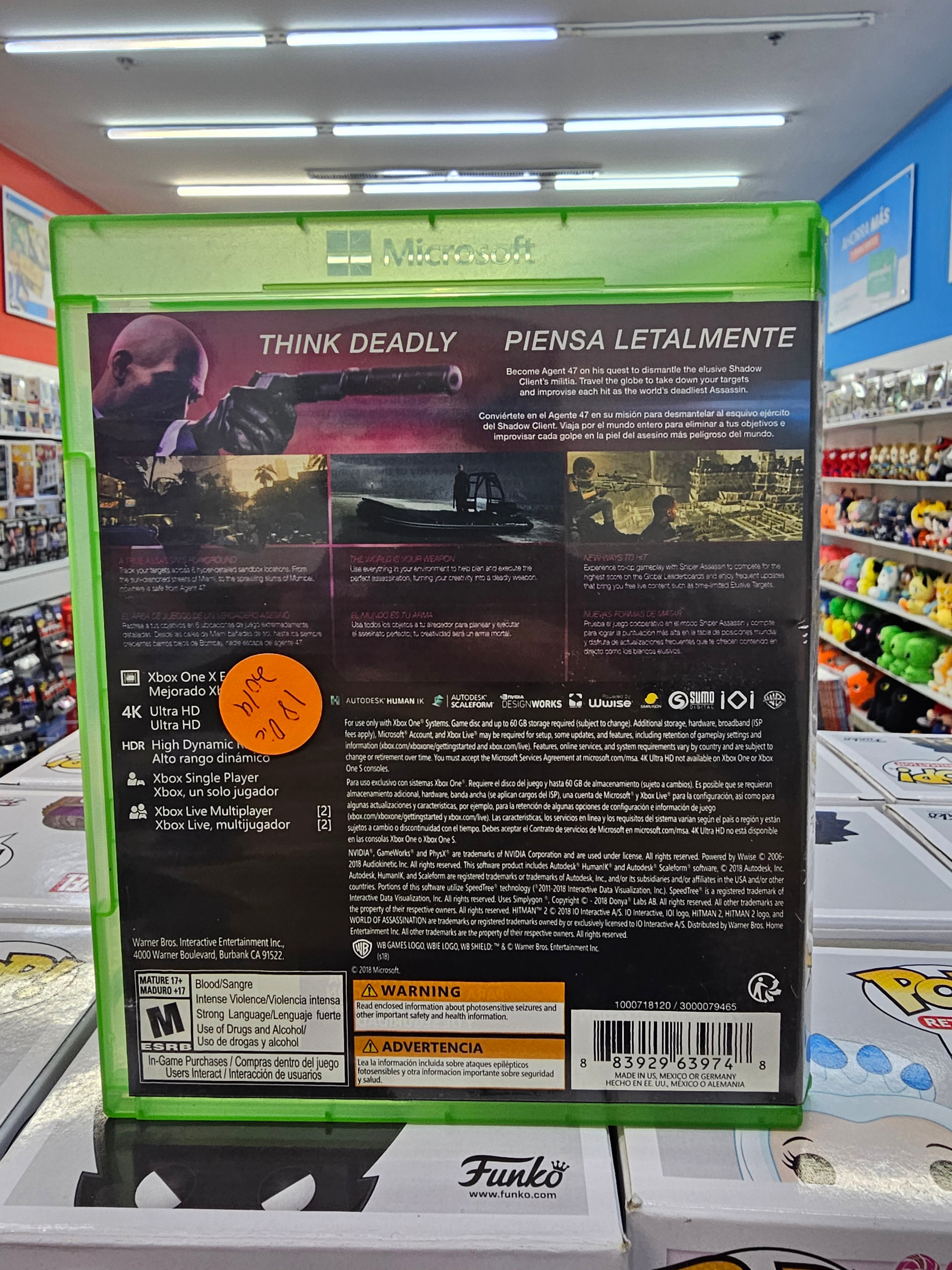 Hitman 2 Xbox One Usado